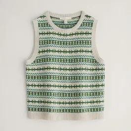 Seasalt Lemon Porch Vest Minvor Aran Cut Grass