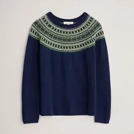 Seasalt Bucks Horn Jumper Bedstone Sea Cave Mix