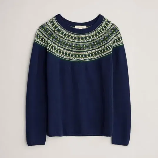 Seasalt Bucks Horn Jumper Bedstone Sea Cave Mix
