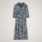 Seasalt Foxtrot Dress Inked Foliage Dusky Jade