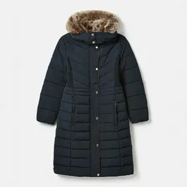 Joules Navy Cherington Longline Padded Coat