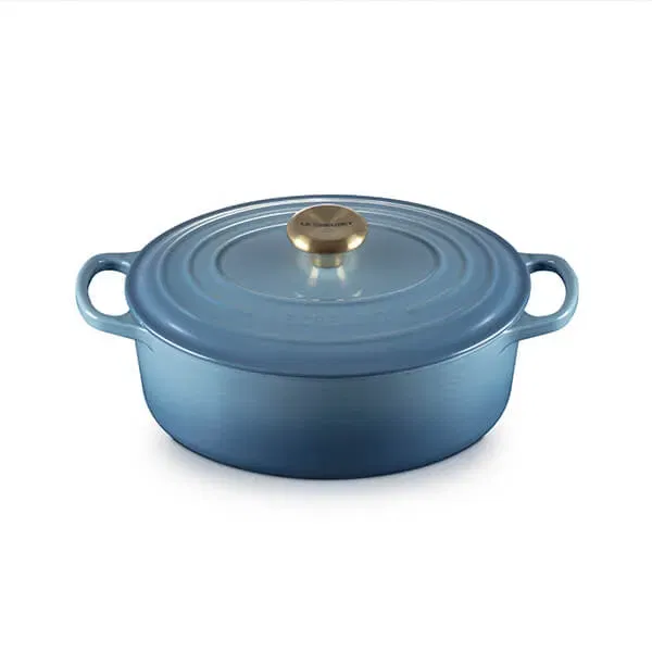 Le Creuset Signature Chambray Cast Iron 27cm Oval Casserole