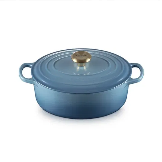 Le Creuset Signature Chambray Cast Iron 27cm Oval Casserole