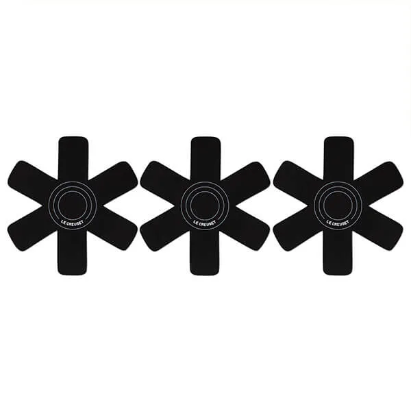 Le Creuset Black Onyx Set of 3 Pan Protectors