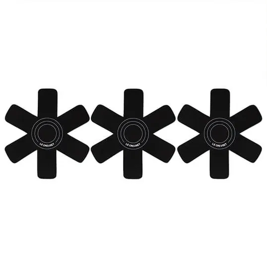 Le Creuset Black Onyx Set of 3 Pan Protectors