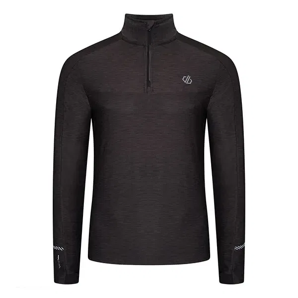 Dare 2b Mens Power Up II Lightweight Jersey Top Black Marl