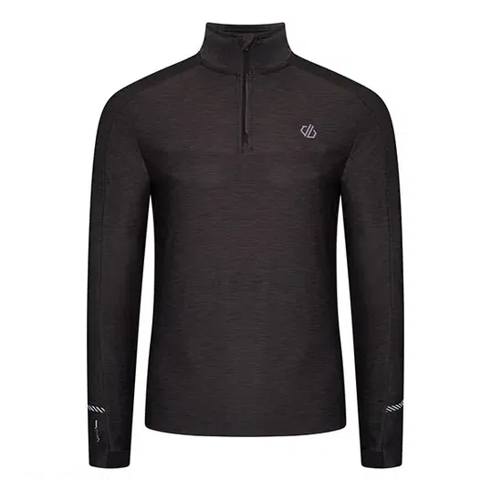 Dare 2b Mens Power Up II Lightweight Jersey Top Black Marl