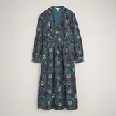 Seasalt Rose Cottage Dress Woodblock Bloom Dusky Jade