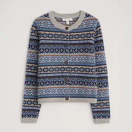 Seasalt Percella Cove Cardigan Open Garden Shallows Multi