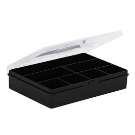 Wham Organiser Box 2.01 19cm with 7 Divisions Recycled Black/Clear