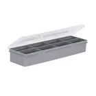 Wham Organiser Box 4.01 29cm with 8 Divisions Soft Grey/Clear
