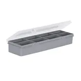 Wham Organiser Box 4.01 29cm with 8 Divisions Soft Grey/Clear
