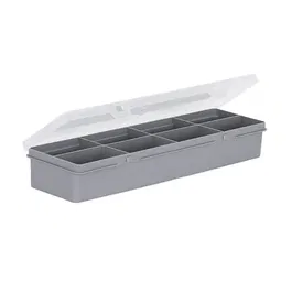 Wham Organiser Box 4.01 29cm with 8 Divisions Soft Grey/Clear