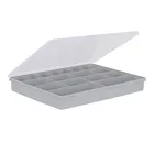Wham Organiser Box 5.02 38cm with 18 Divisions Soft Grey/Clear