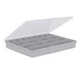 Wham Organiser Box 5.02 38cm with 18 Divisions Soft Grey/Clear