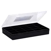 Wham Organiser Box 3.05 29cm with 20 Divisions Recycled Black/Clear