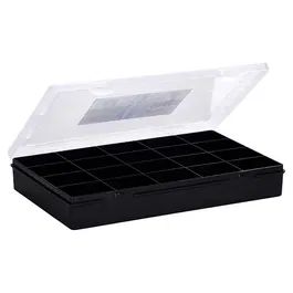 Wham Organiser Box 3.05 29cm with 20 Divisions Recycled Black/Clear
