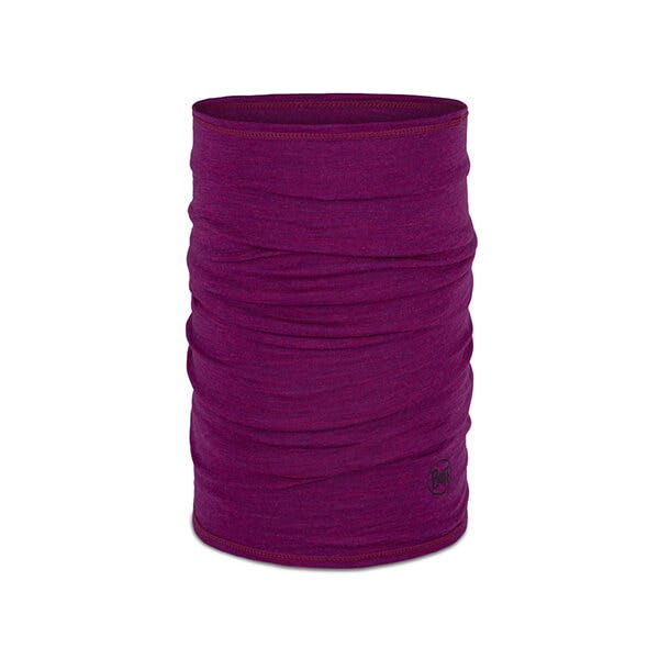 Buff Solid Magenta Merino Lightweight Tubular Neckwarmer