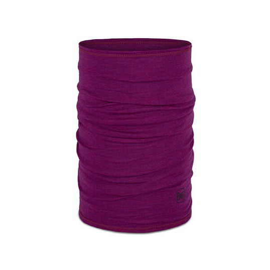 Buff Solid Magenta Merino Lightweight Tubular Neckwarmer