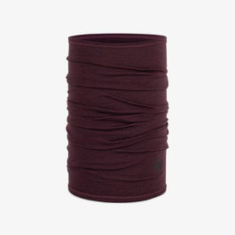 Buff Solid Garnet Merino Lightweight Tubular Neckwarmer