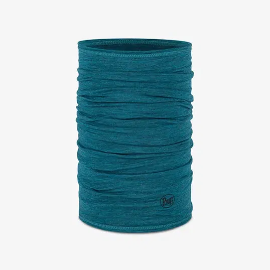 Buff Solid Teal Merino Lightweight Tubular Neckwarmer