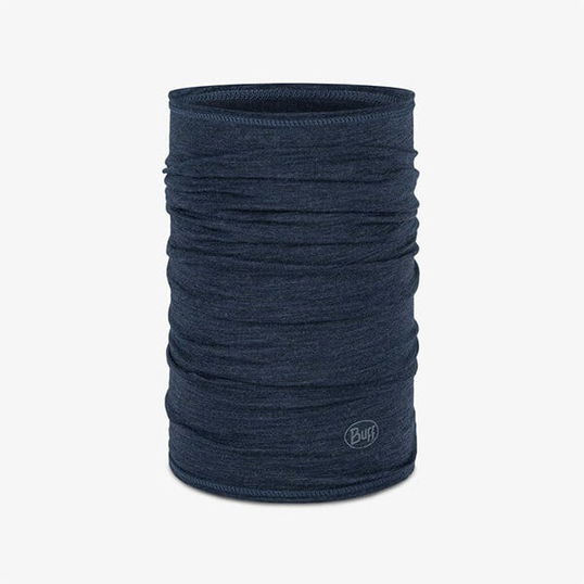 Buff Solid Night Blue Merino Lightweight Tubular Neckwarmer