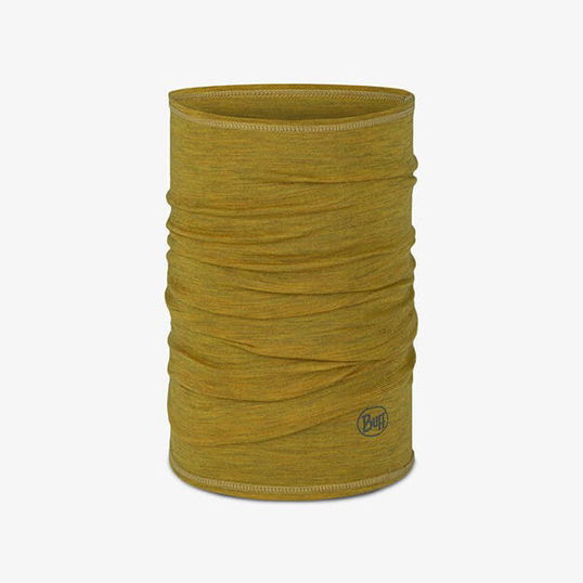 Buff Multistripes Maize Merino Lightweight Tubular Neckwarmer