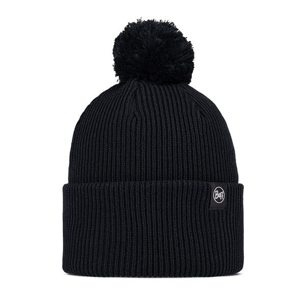 Buff Renvi Black Knitted Beanie Hat