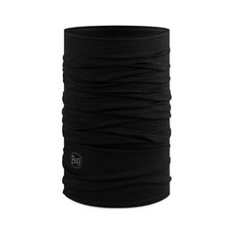 Buff Solid Black Merino Lightweight Tubular Neckwarmer