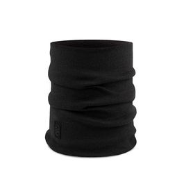 Buff Solid Black Merino Heavyweight Tubular Neckwear