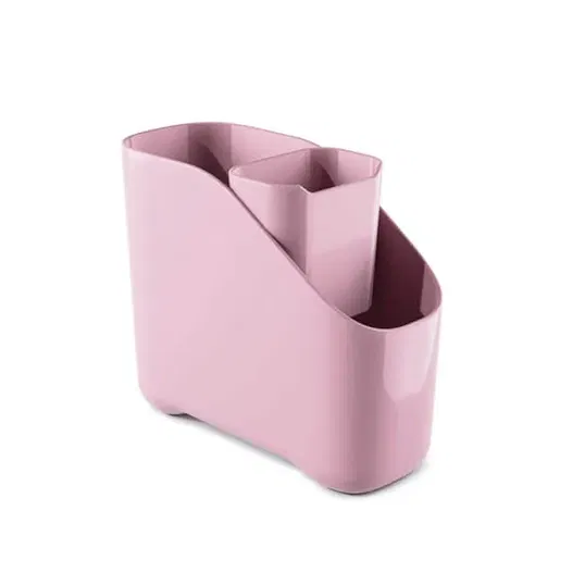 Zeal Melamine Large Sink Tidy with Inner Bucket Rose Pink