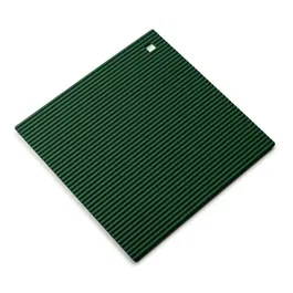 Zeal Silicone 22cm Square Hot Mat Trivet Forest Green