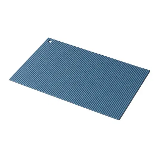 Zeal Jumbo Silicone Rectangular Hot Mat Trivet Provence Blue