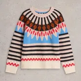 White Stuff Allie Fairisle Jumper Natural Multi