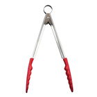 Cuisipro 24cm Silicone Locking Tongs Red