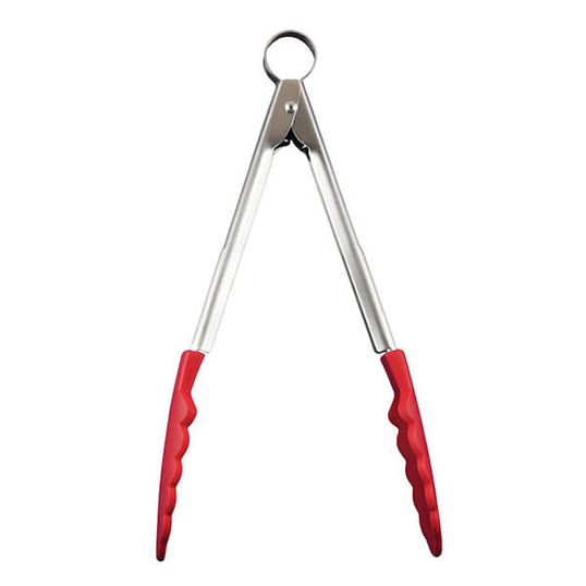 Cuisipro 24cm Silicone Locking Tongs Red
