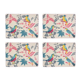 RHS Birds Set of 4 Placemats Stone