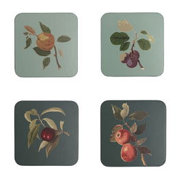 RHS Hooker Fruit Set of 4 Coasters Blue