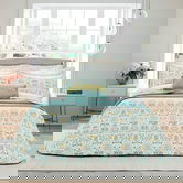 V&A Voysey Anselm Duvet Cover Set Super King Size Aqua