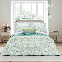 V&A Voysey Anselm Duvet Cover Set King Size Aqua