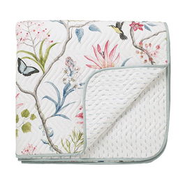 Sanderson Clementine Quilted Throw Duck Egg