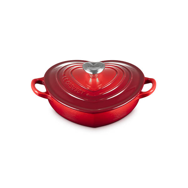 Le Creuset Cerise Cast Iron 20cm Heart Shape Dish