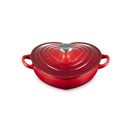 Le Creuset Cerise Cast Iron 20cm Heart Shape Dish