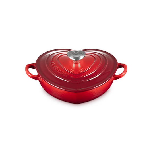 Le Creuset Cerise Cast Iron 20cm Heart Shape Dish
