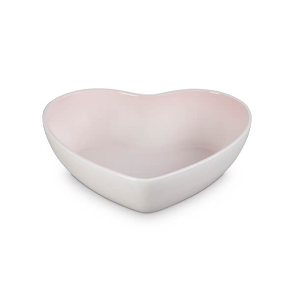Le Creuset Shell Pink Stoneware 2.9L Heart Serving Bowl