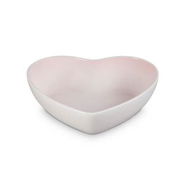 Le Creuset Shell Pink Stoneware 2.9L Heart Serving Bowl
