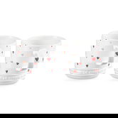 Le Creuset Stoneware Set of 2 Heart Decal Mugs