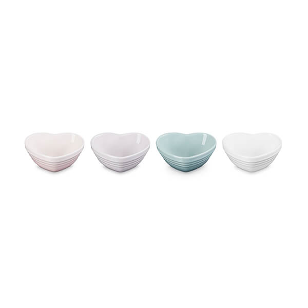 Le Creuset Stoneware Set of 4 Heart Bowls