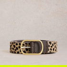 White Stuff Reversible Leather Belt Natural Multi