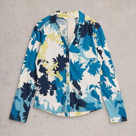 White Stuff Annie Jersey Shirt White Multi